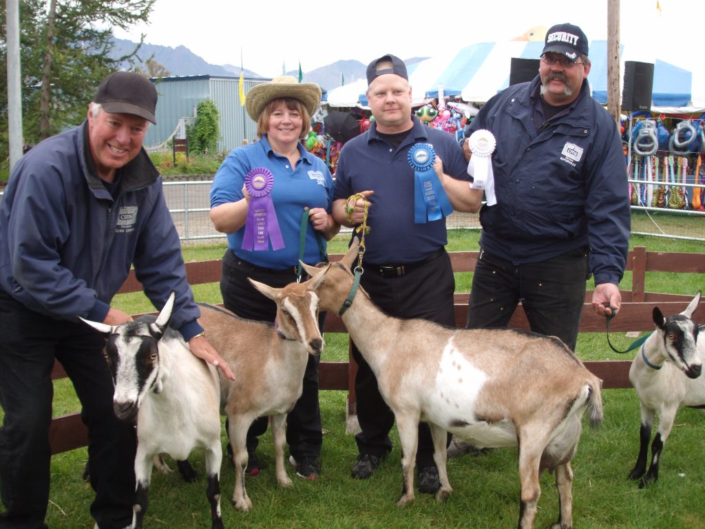 Staff Goat milking winners